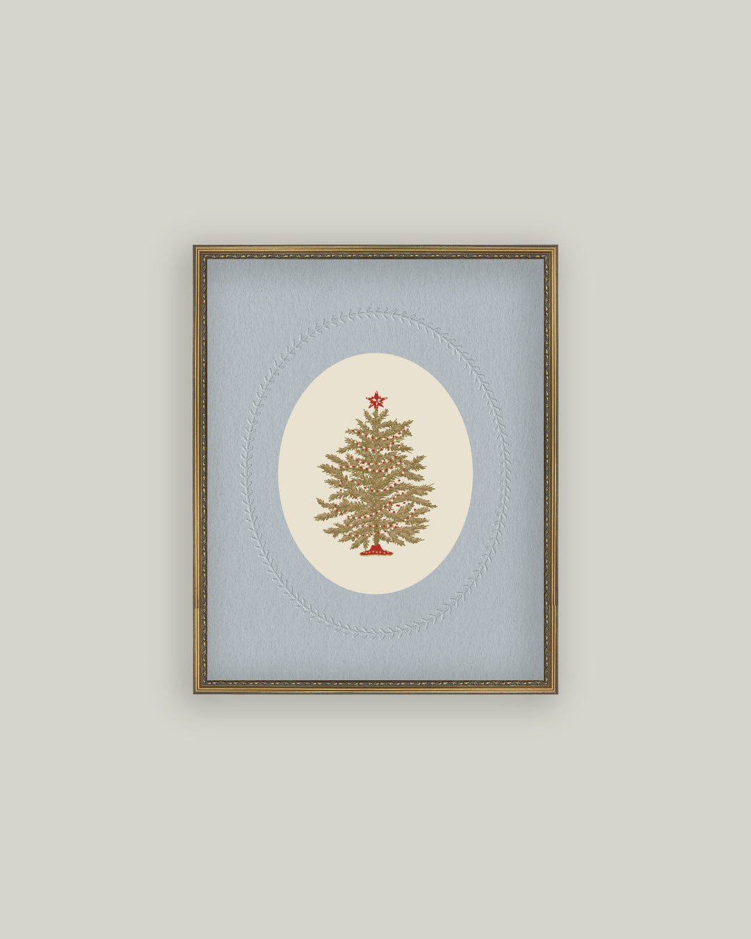 Christmas Tree with Blue Mat