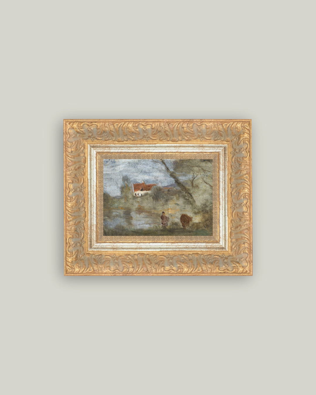 Cowherd by the Pond
