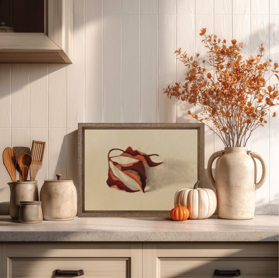 Curled Autumn Leaves