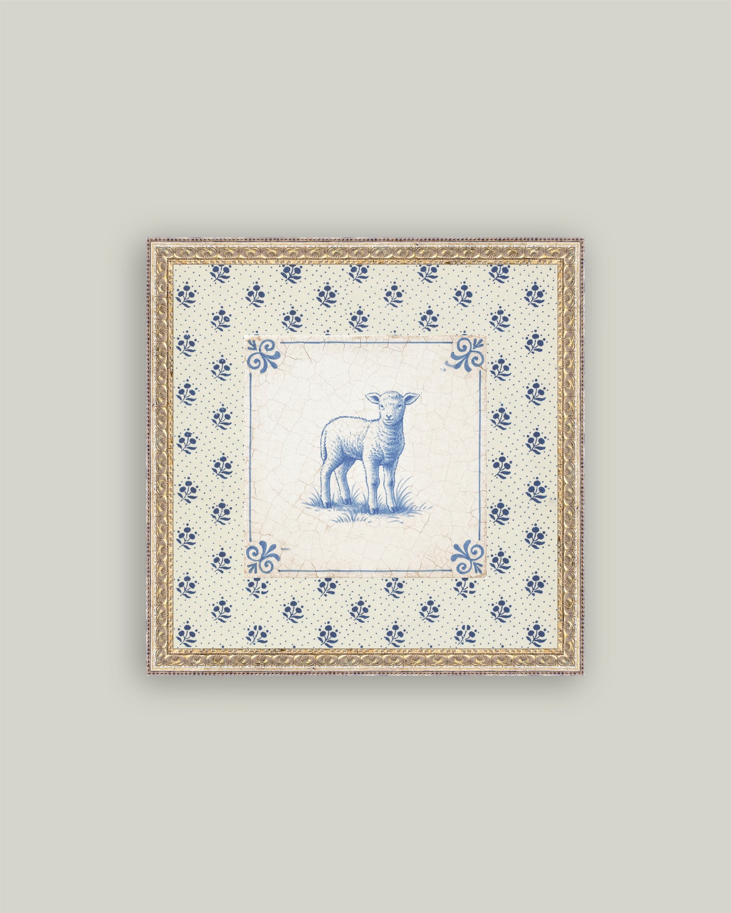 Delft Tile Lamb