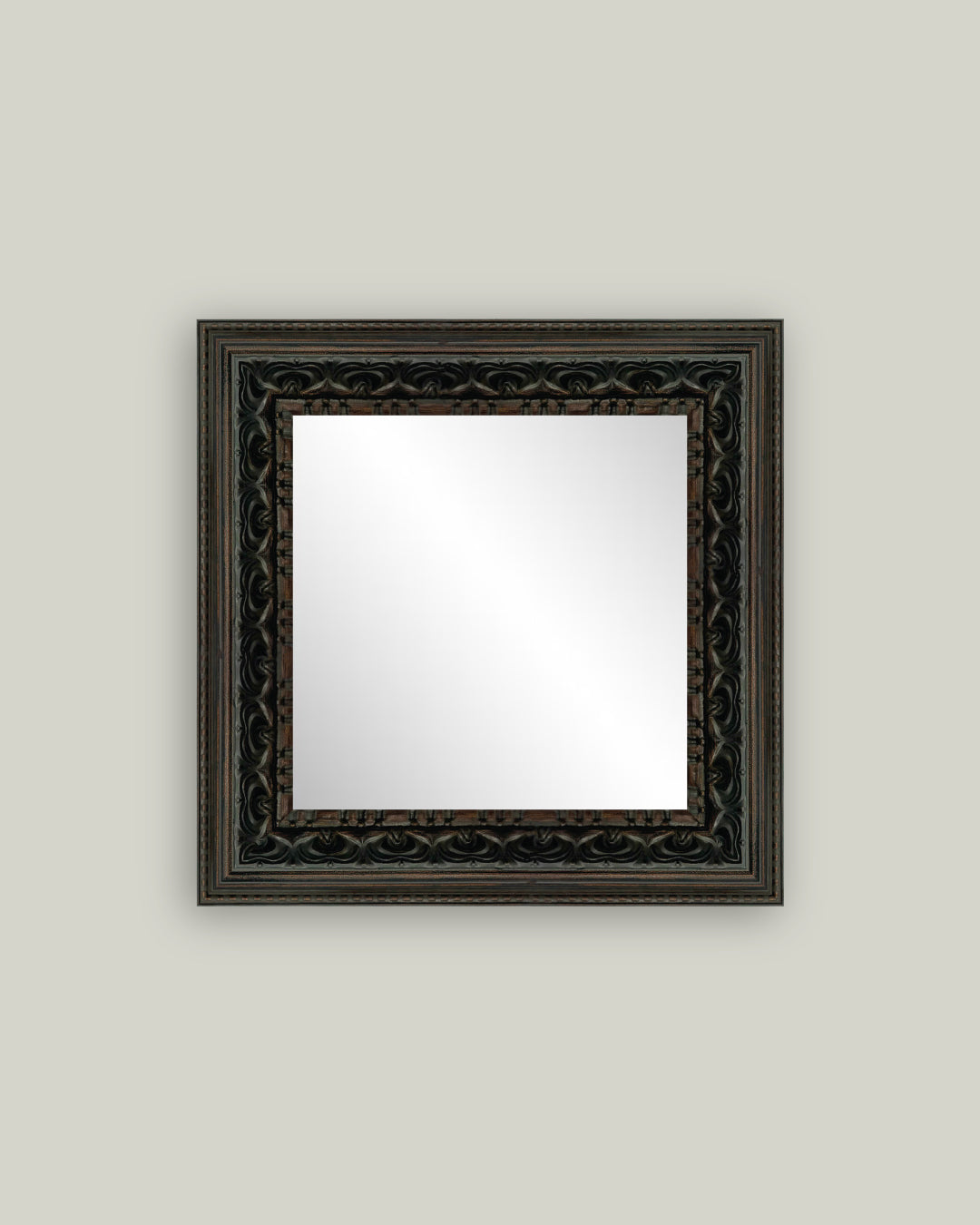 Fancy Brown Framed Mirror