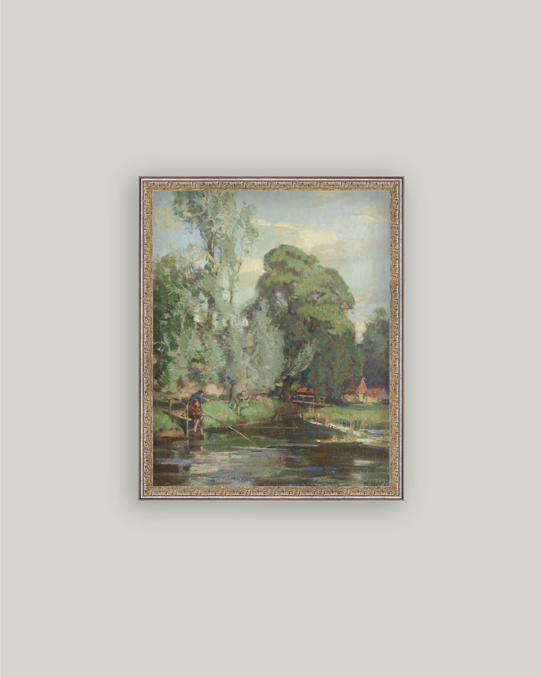 Fishing by a Riverside