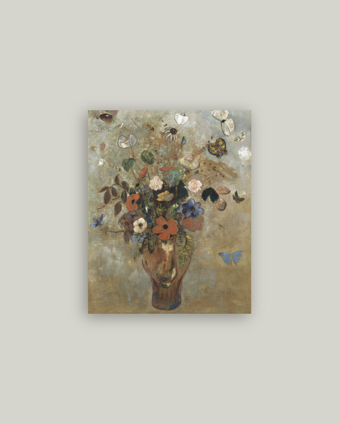 Flower Butterfly Vase Artist Board