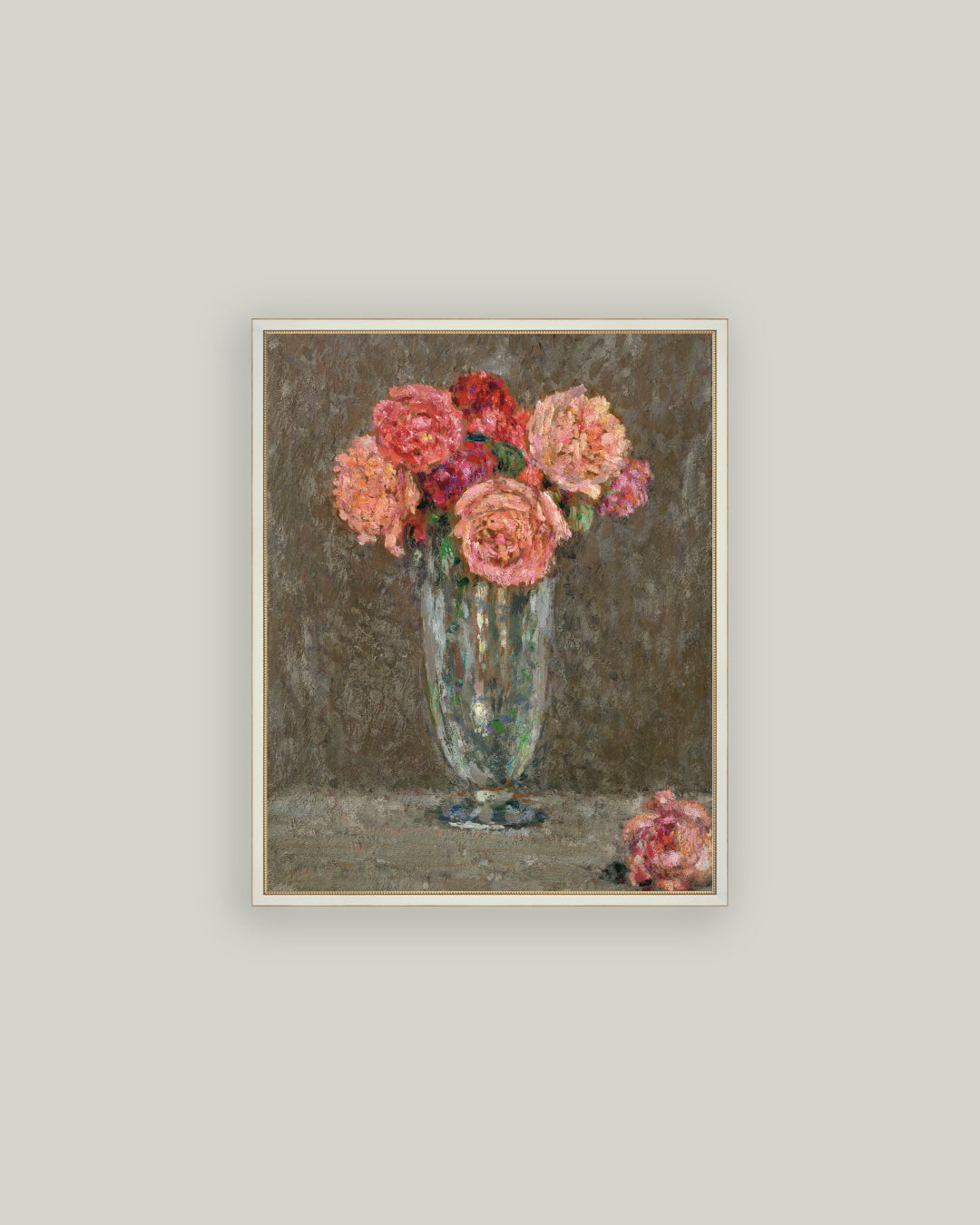 Glass Vase with Roses