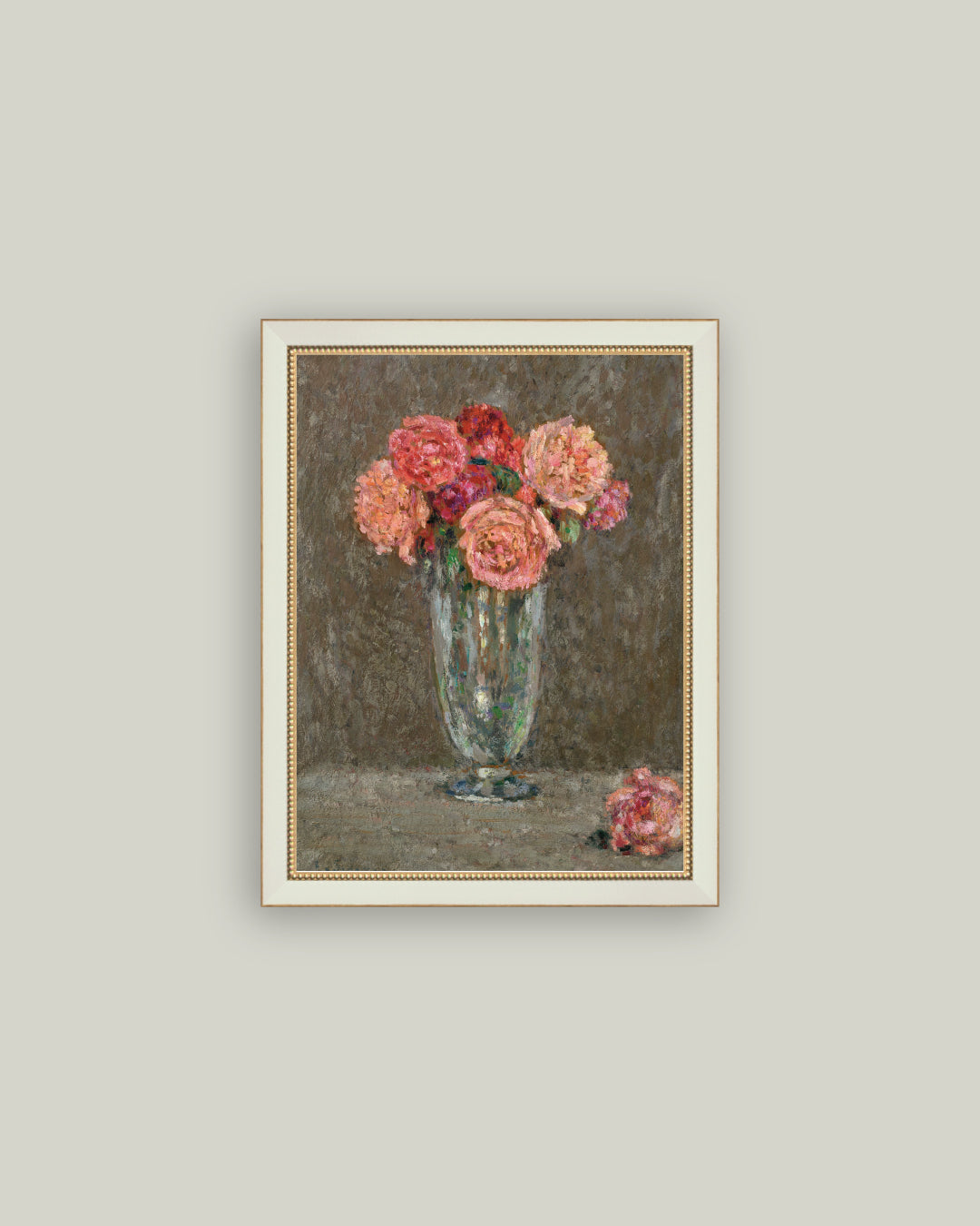 Glass Vase with Roses