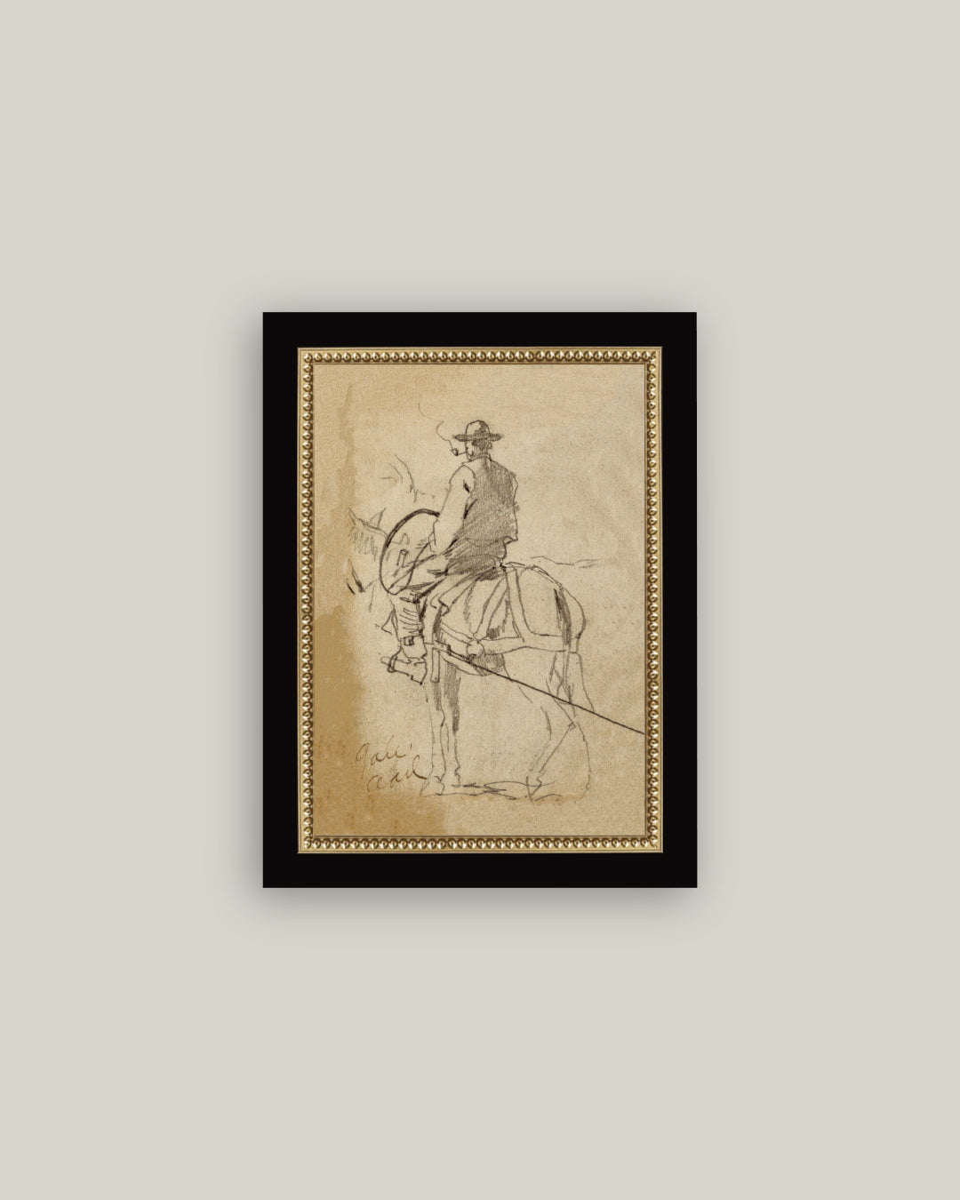Man Riding a Horse