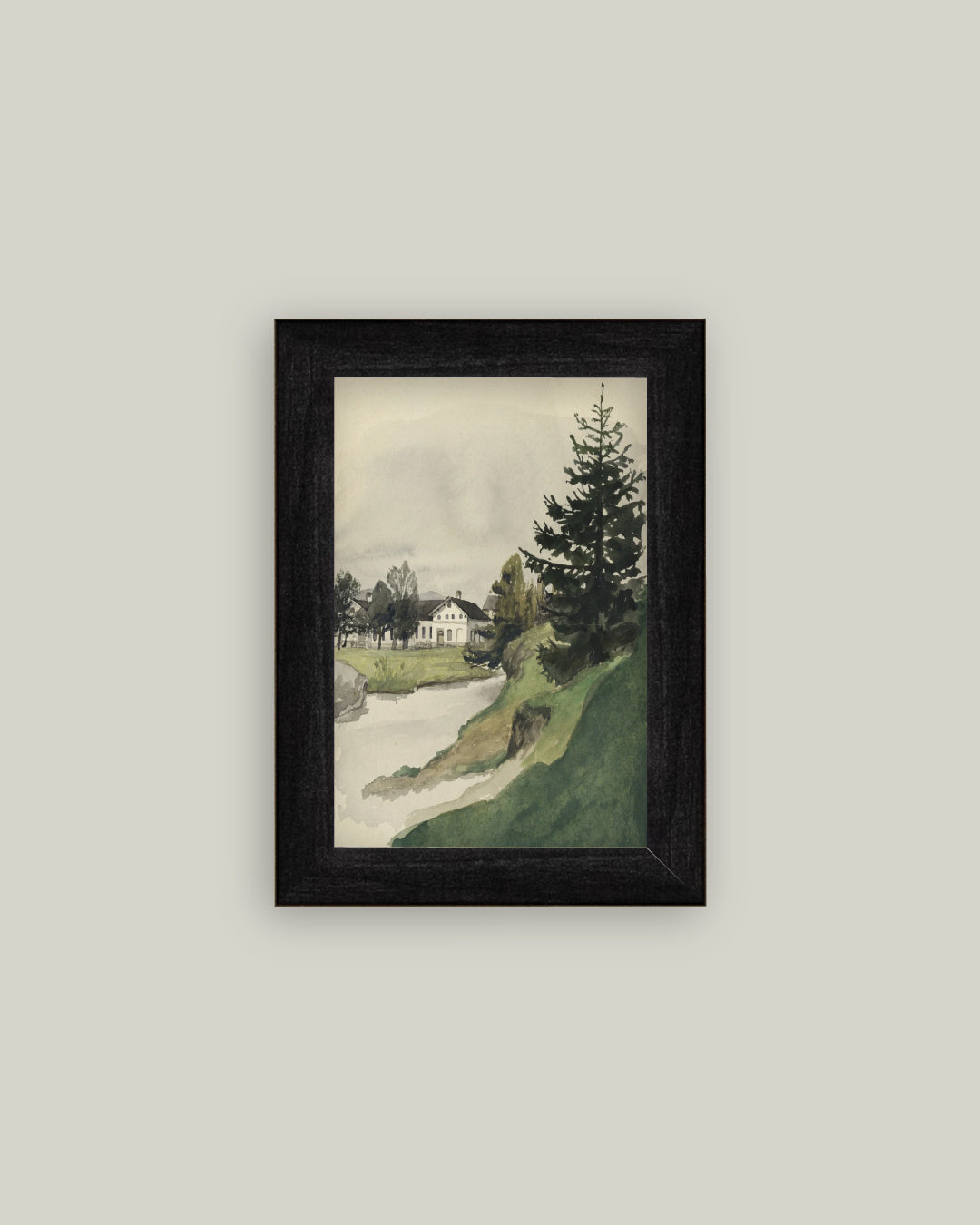 Muted Watercolor Lakeside