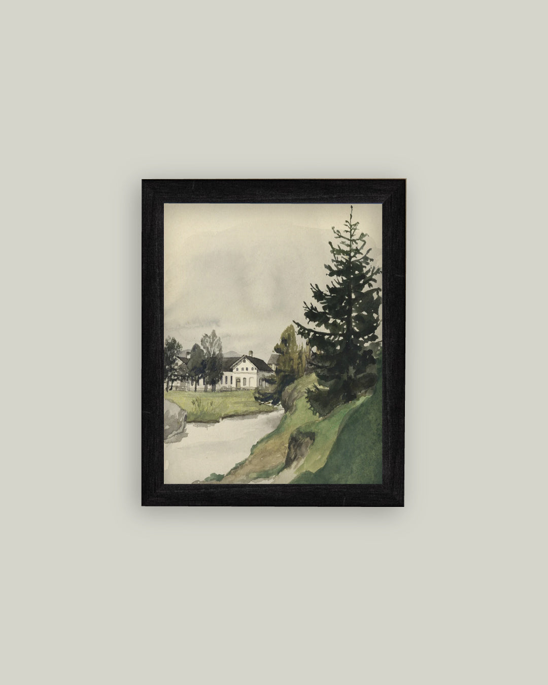 Muted Watercolor Lakeside