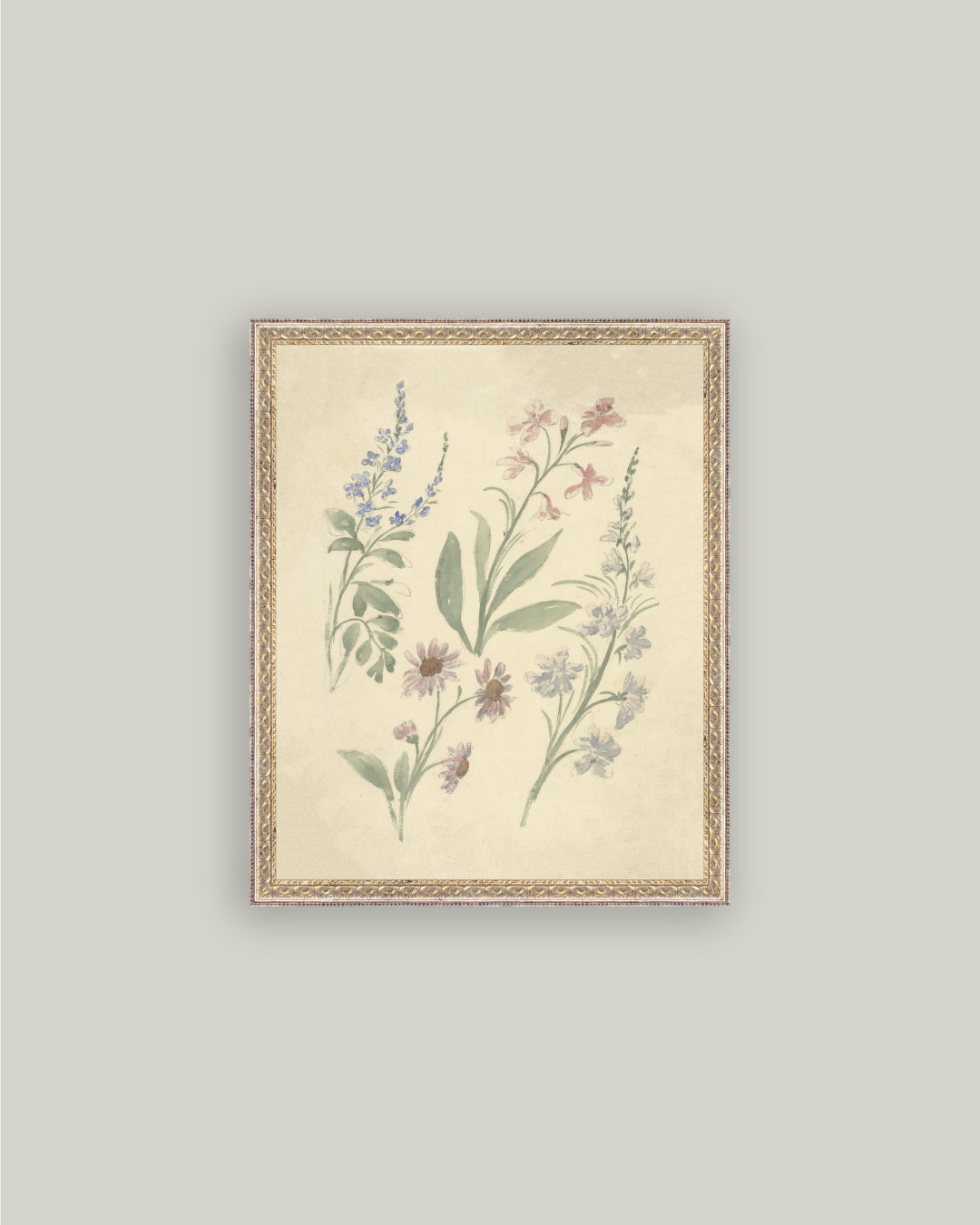 Pink and Blue Wildflowers