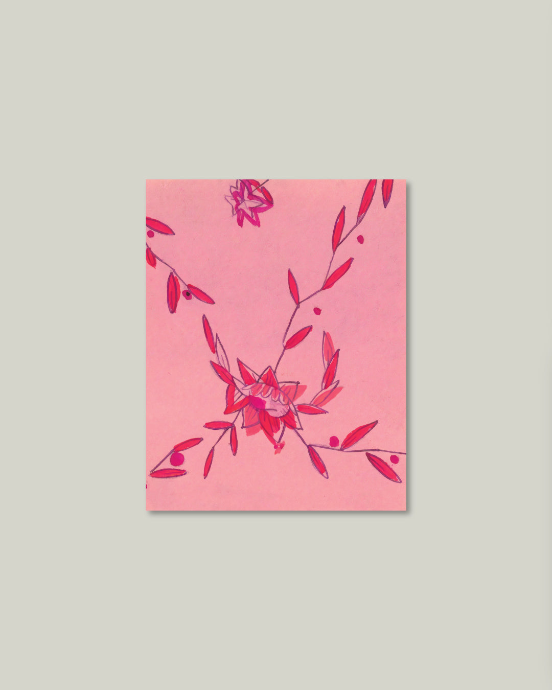Pink Flowers Artist Board