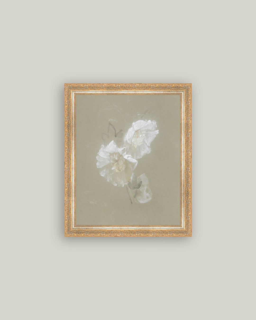Sage and White Flowers
