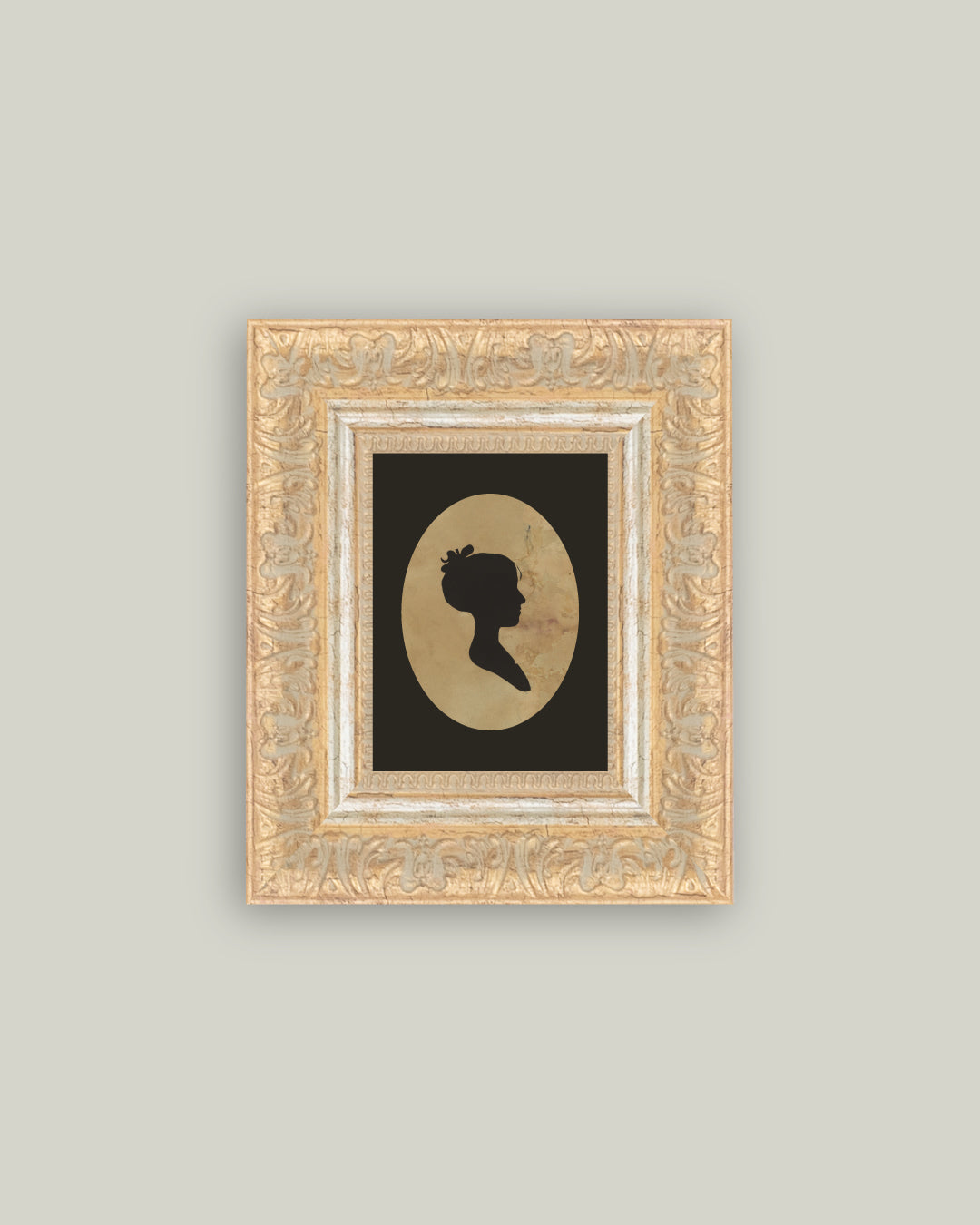Silhouette of Woman Facing Left