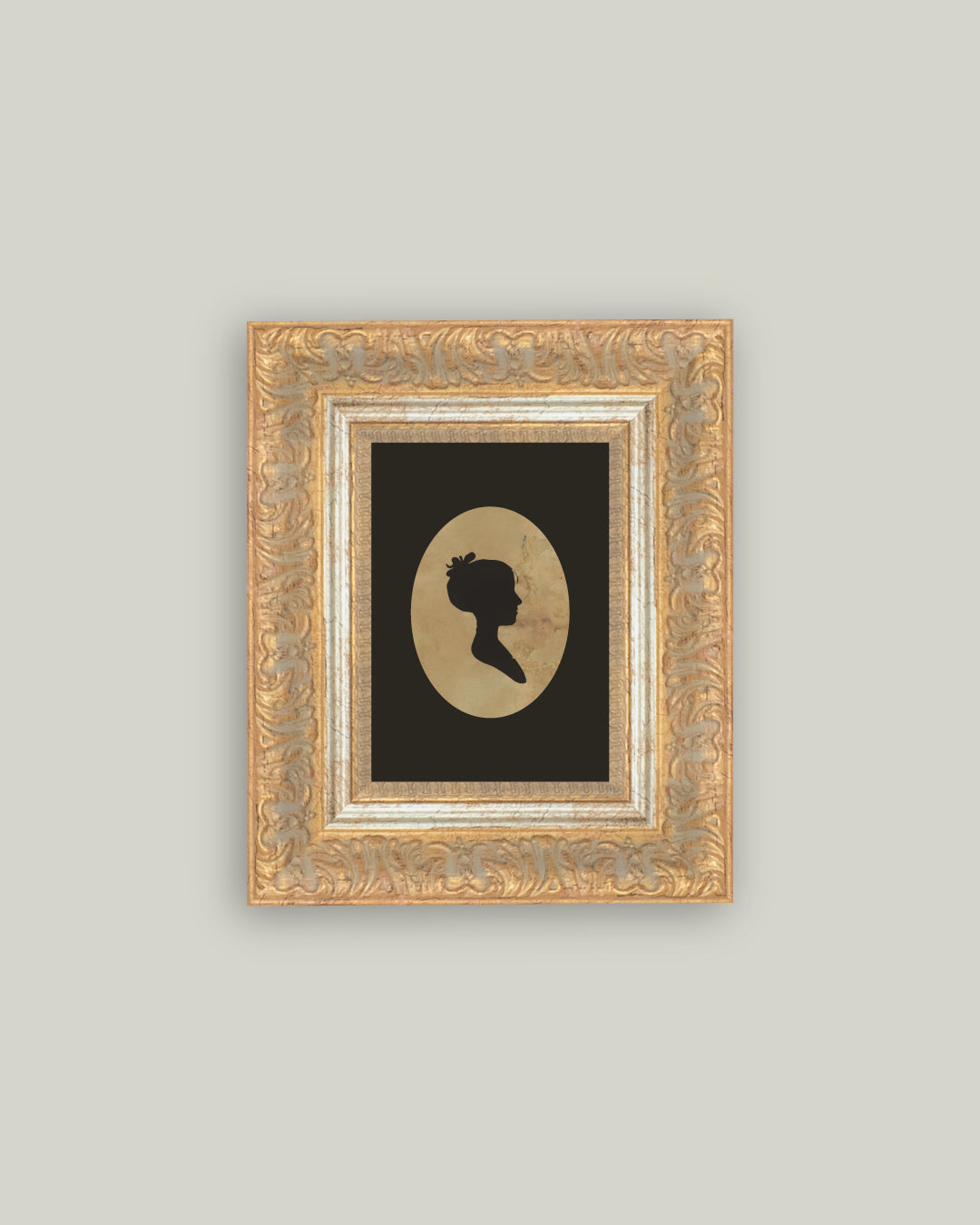 Silhouette of Woman Facing Left