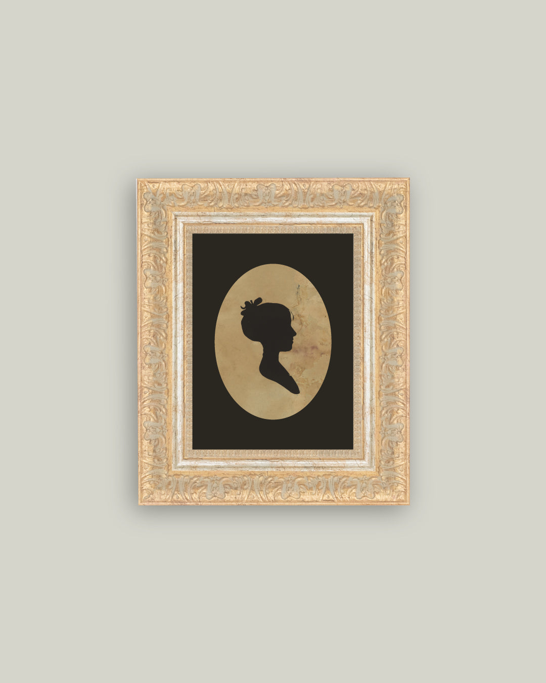 Silhouette of Woman Facing Left