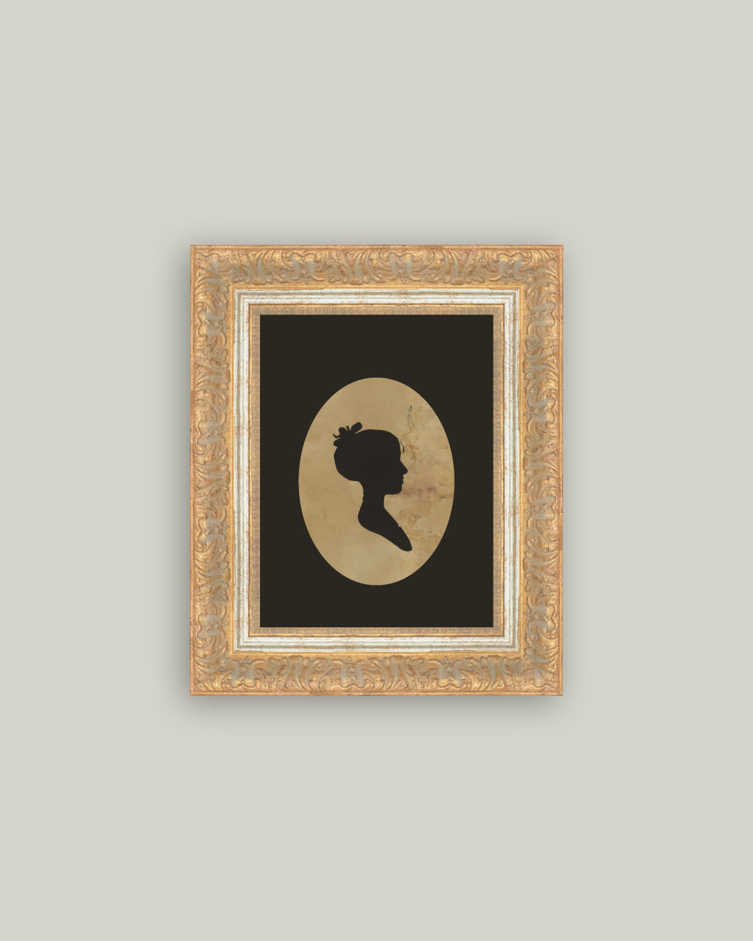 Silhouette of Woman Facing Left