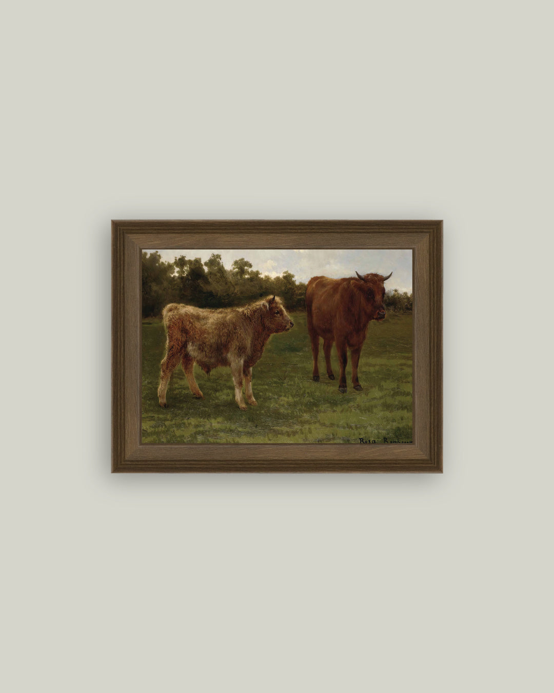 Two Cows Grazing