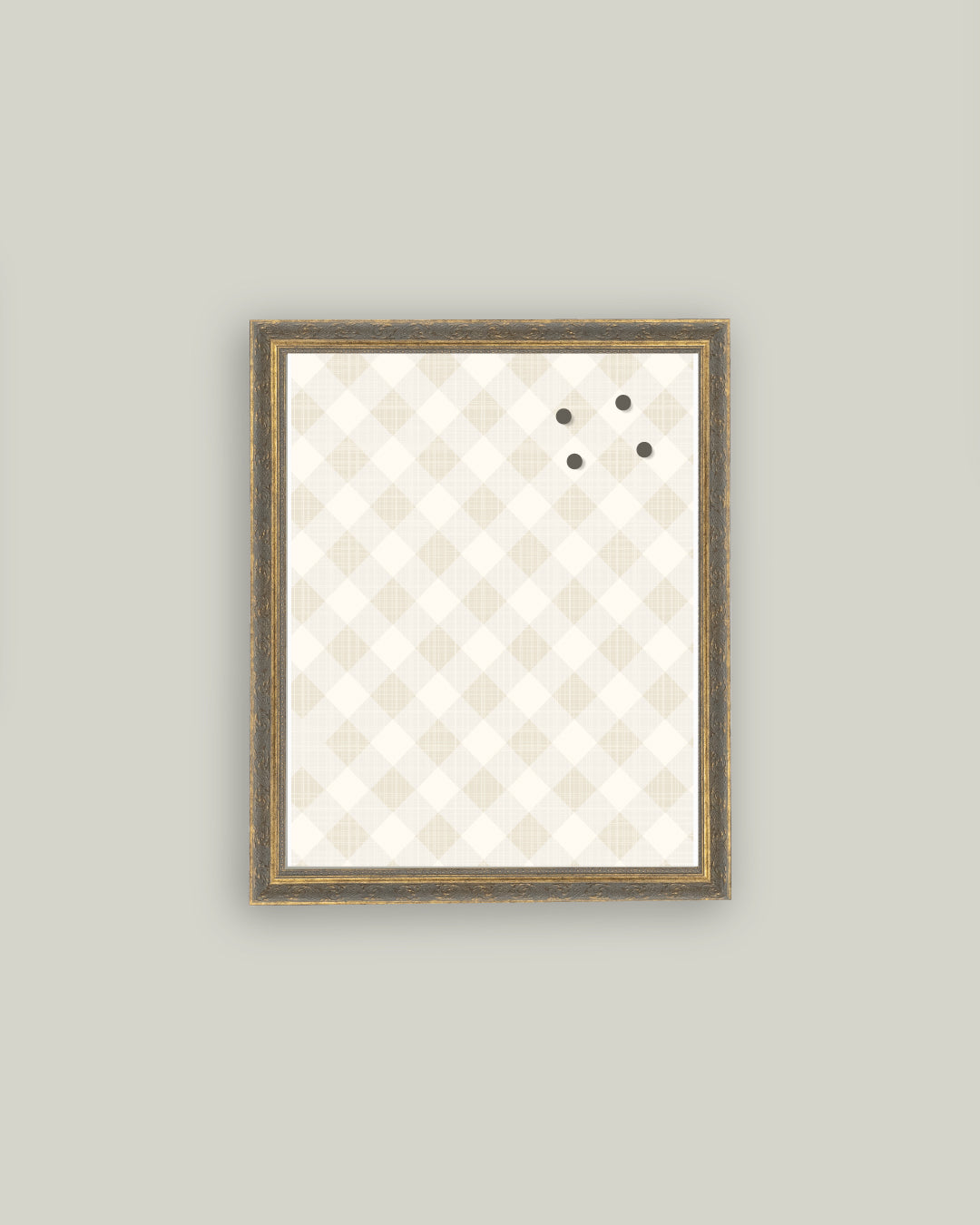 Tan Plaid Magnet Board