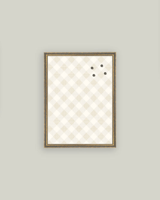 Tan Plaid Magnet Board