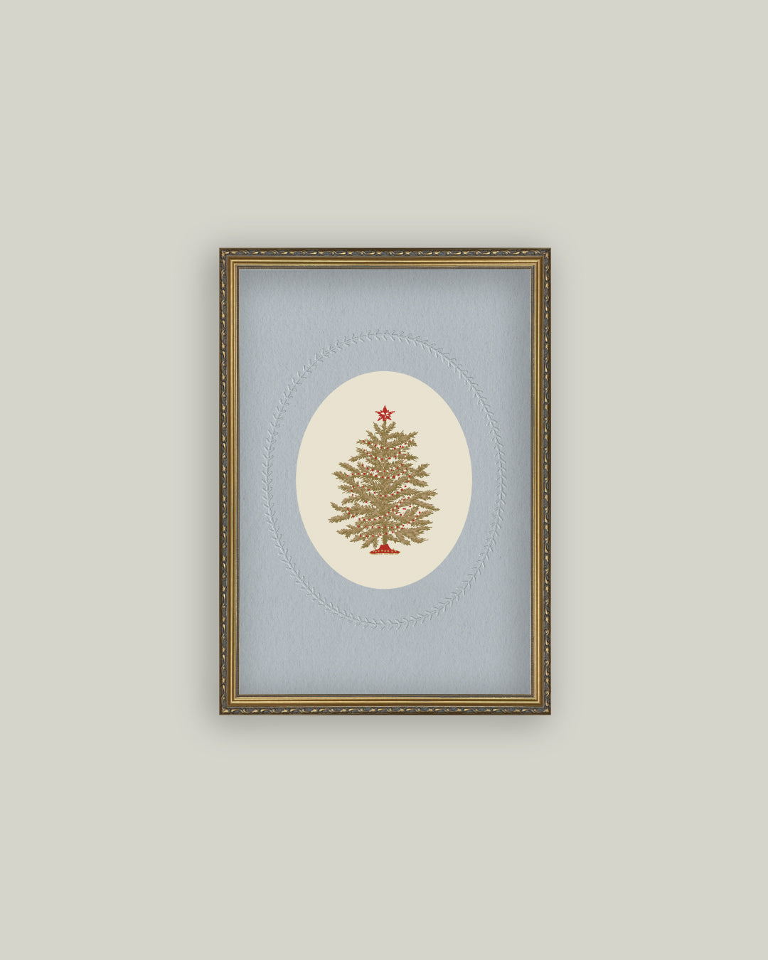 Christmas Tree with Blue Mat