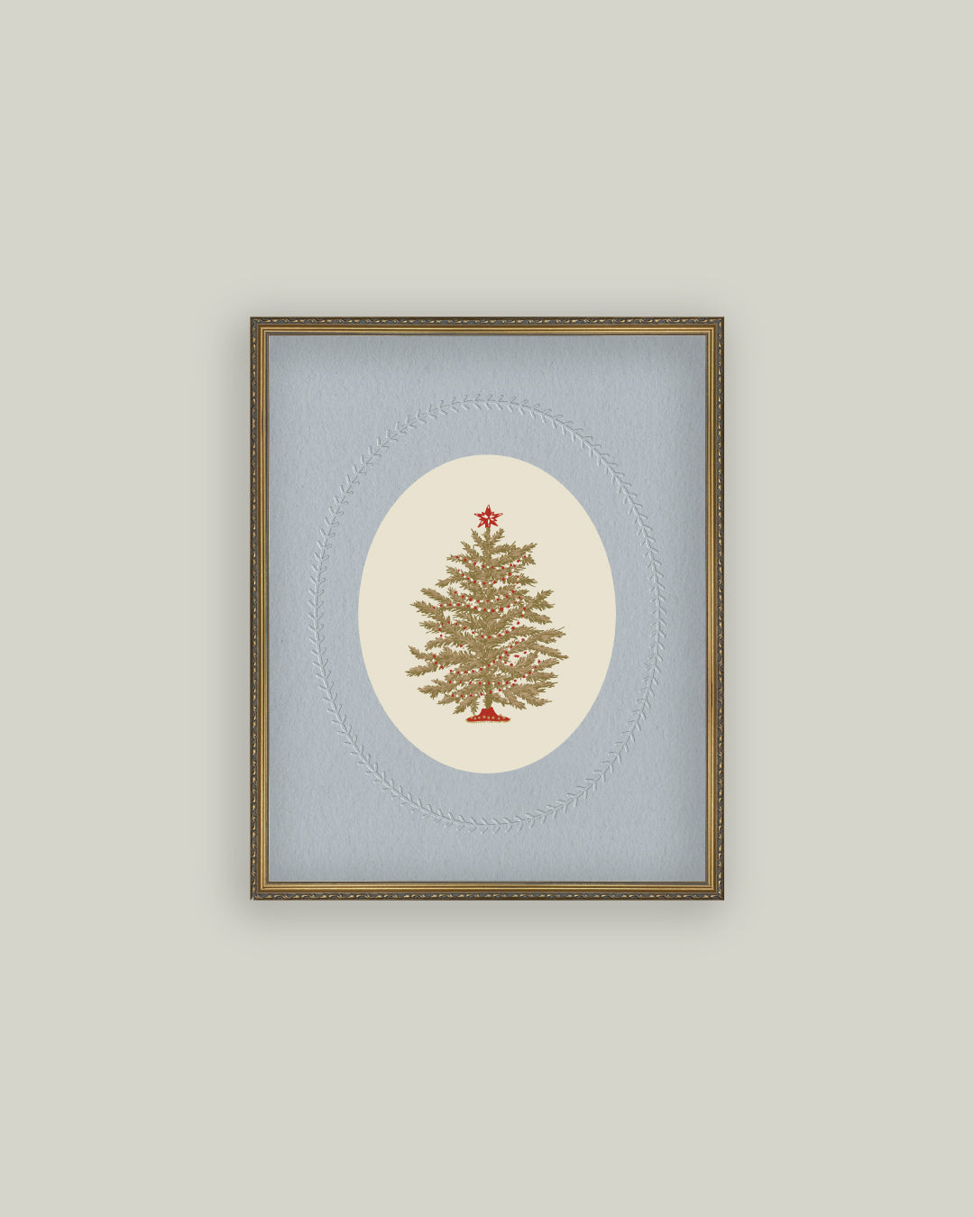 Christmas Tree with Blue Mat