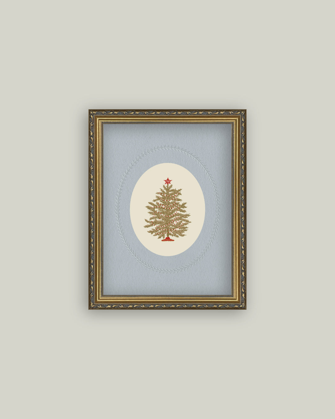 Christmas Tree with Blue Mat