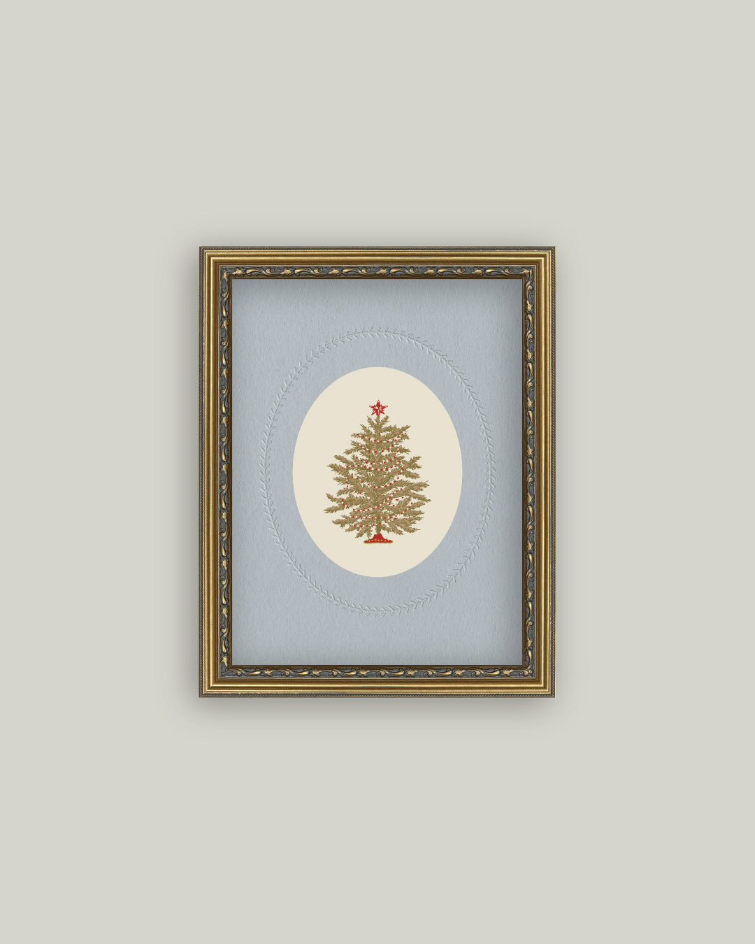 Christmas Tree with Blue Mat