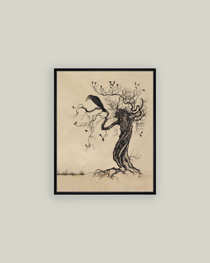 Crow on an Oak