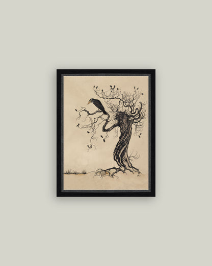 Crow on an Oak