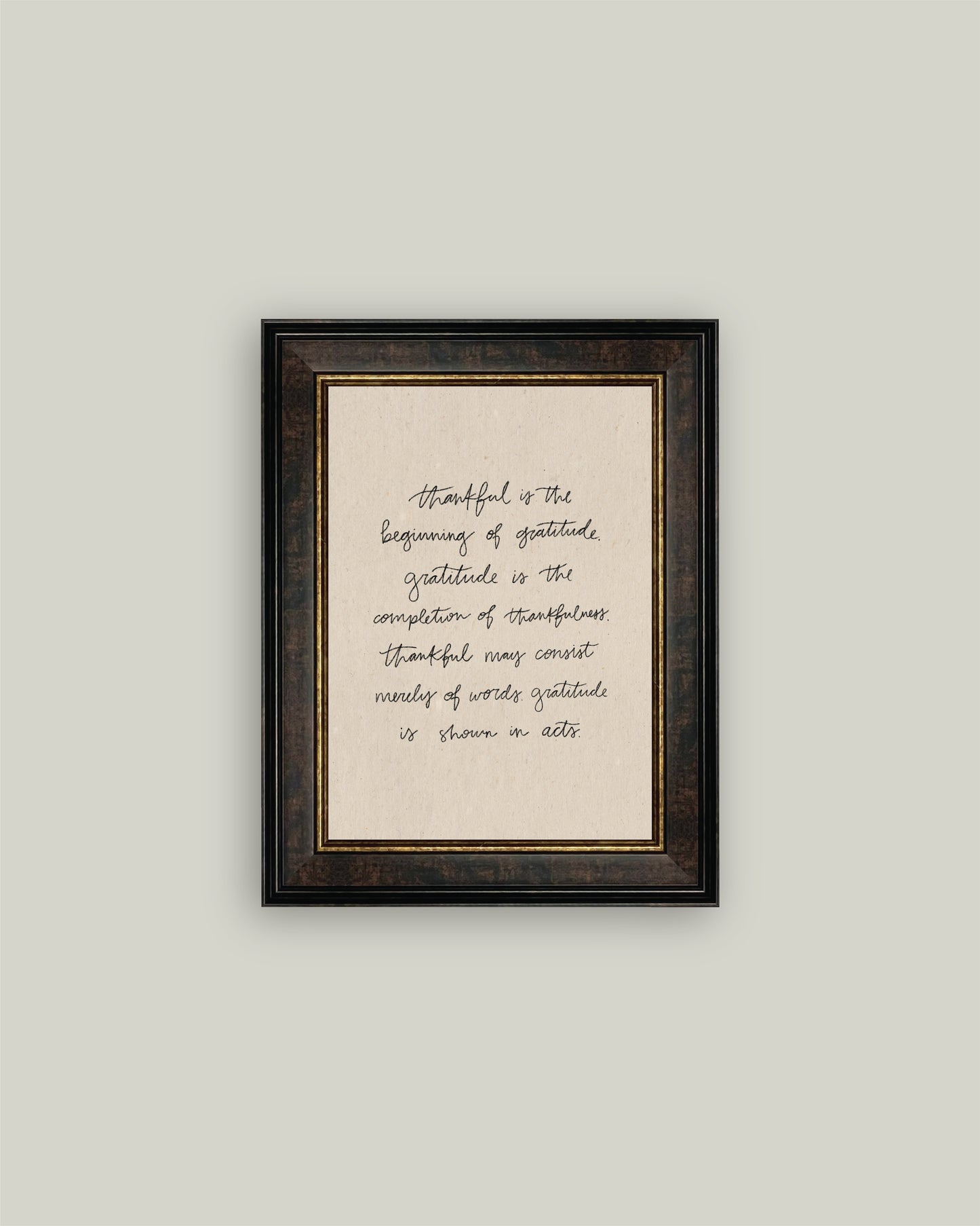 Thankful is the Beginning