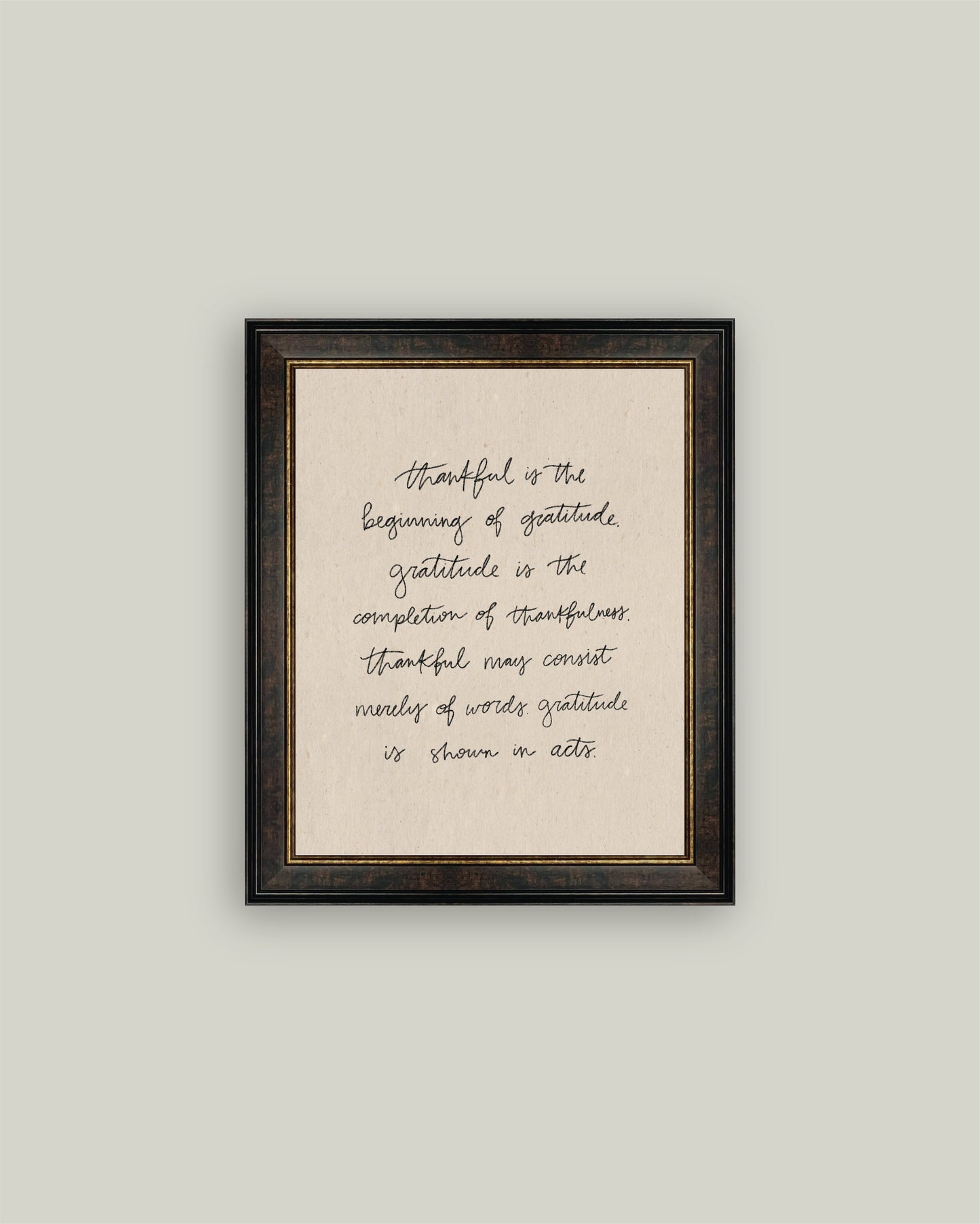 Thankful is the Beginning