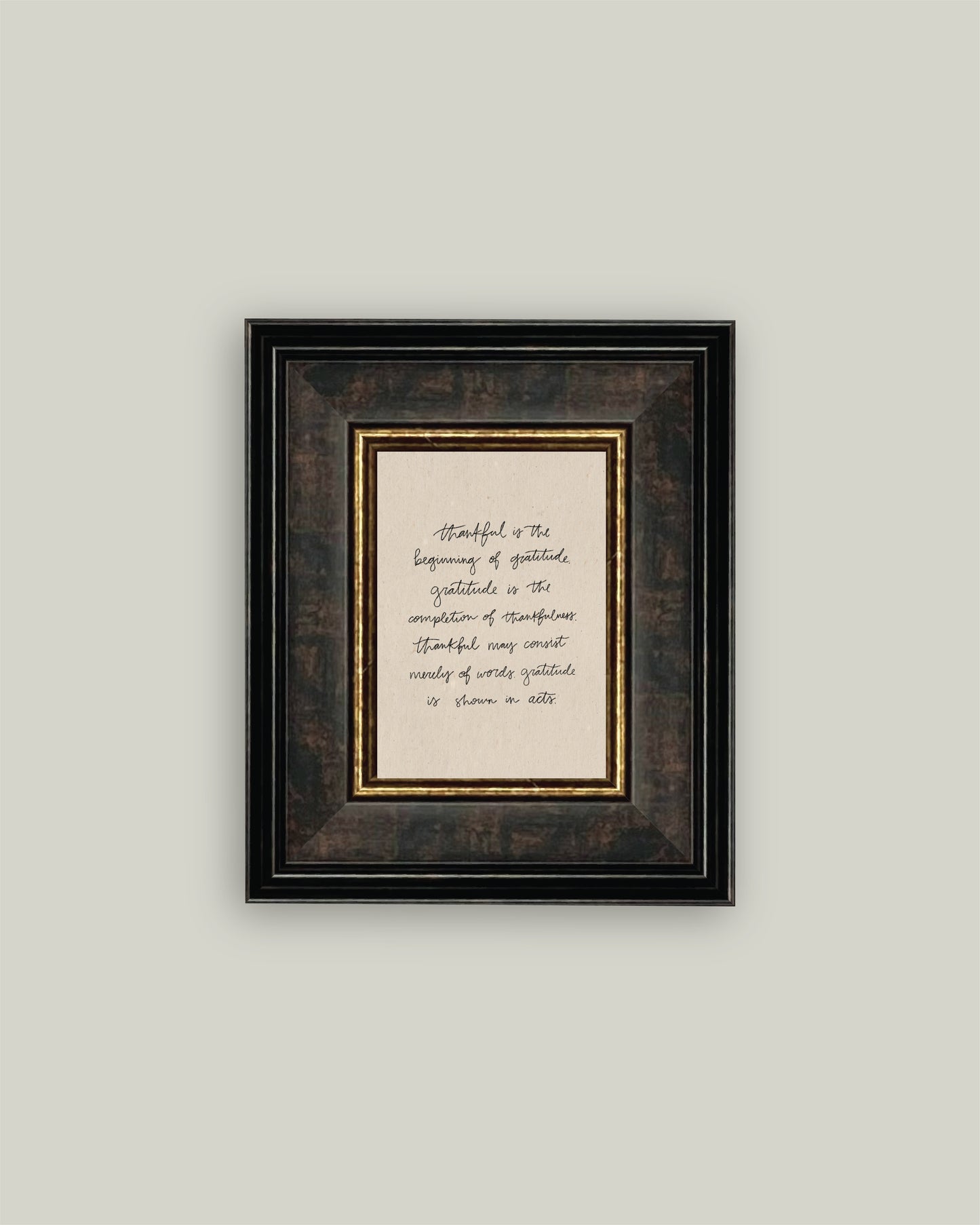 Thankful is the Beginning