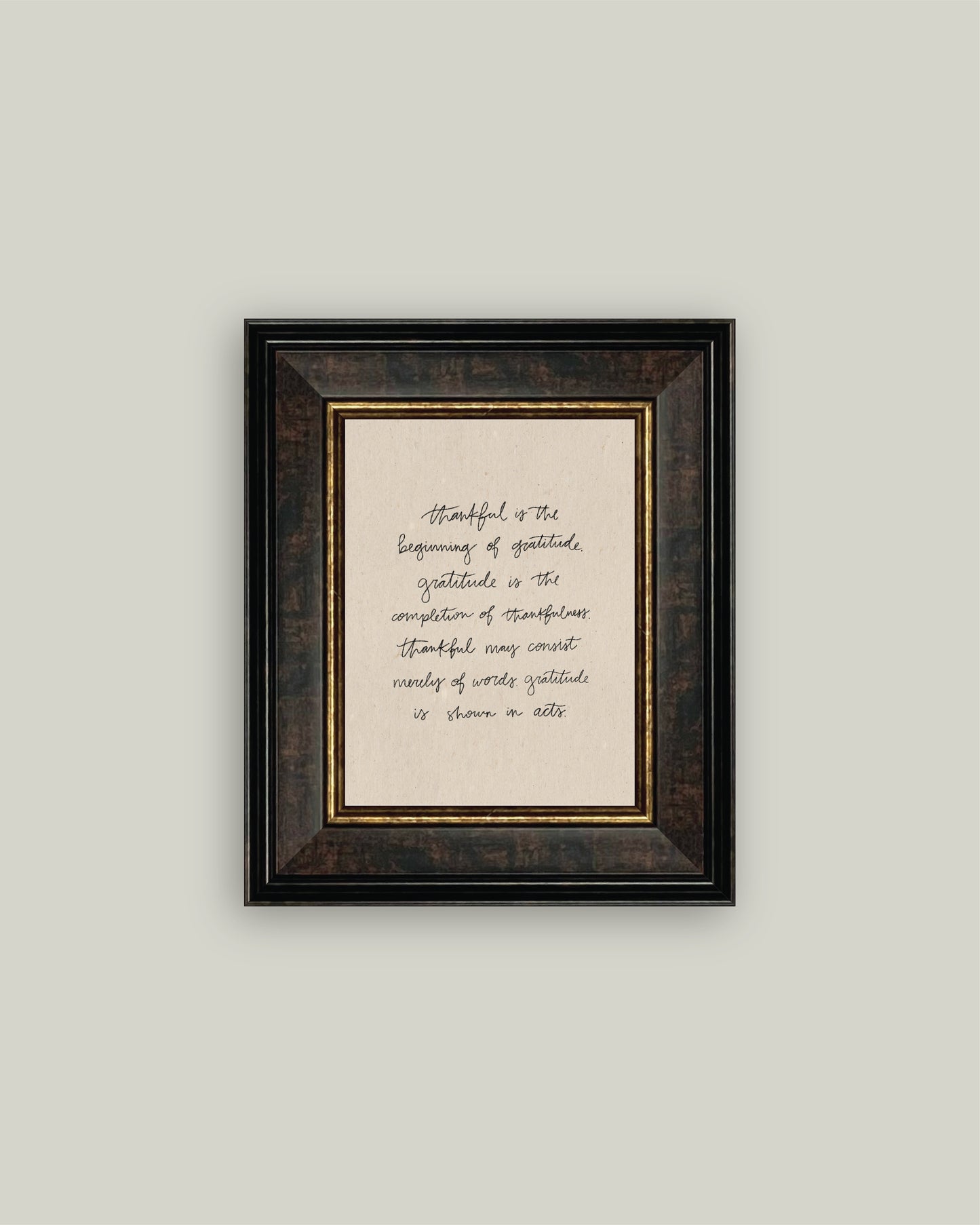 Thankful is the Beginning