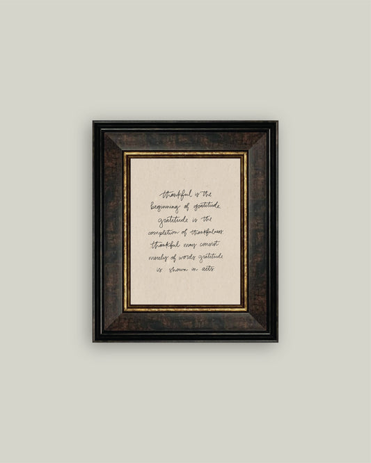 Thankful is the Beginning