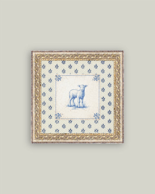 Delft Tile Lamb