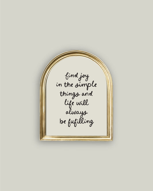 Find Joy in Arched Frame