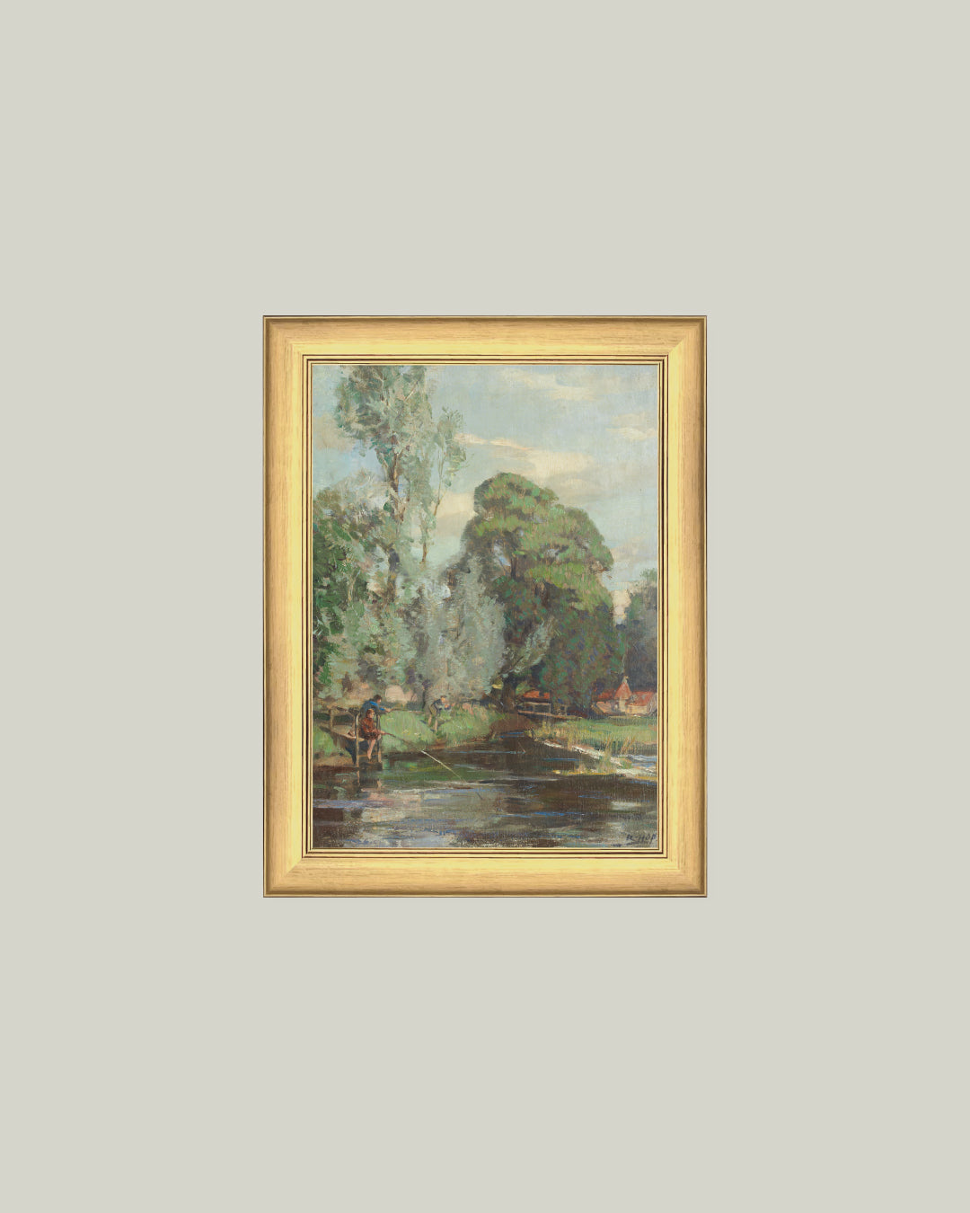 Fishing by a Riverside