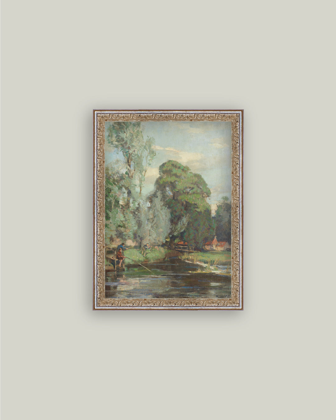 Fishing by a Riverside