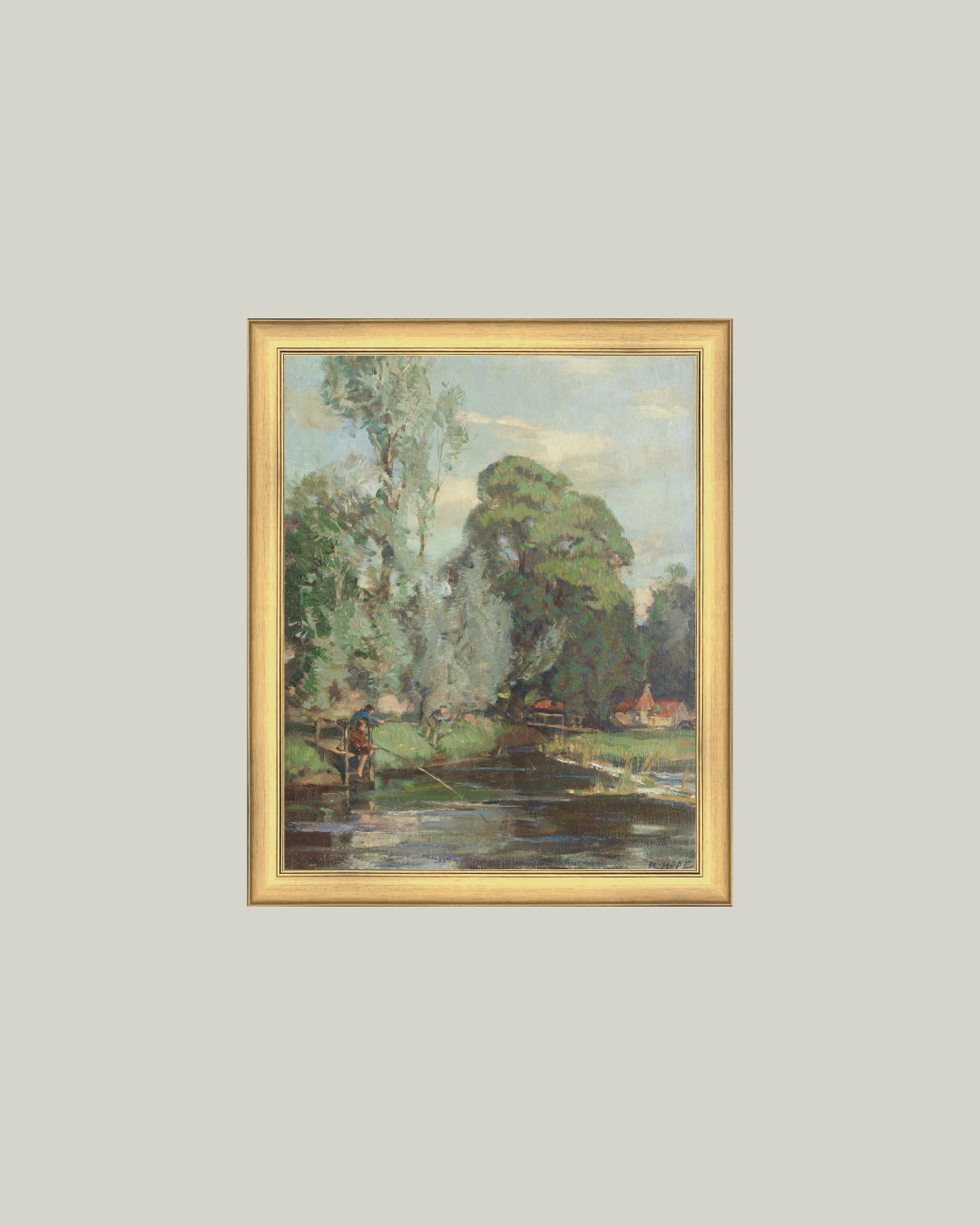 Fishing by a Riverside