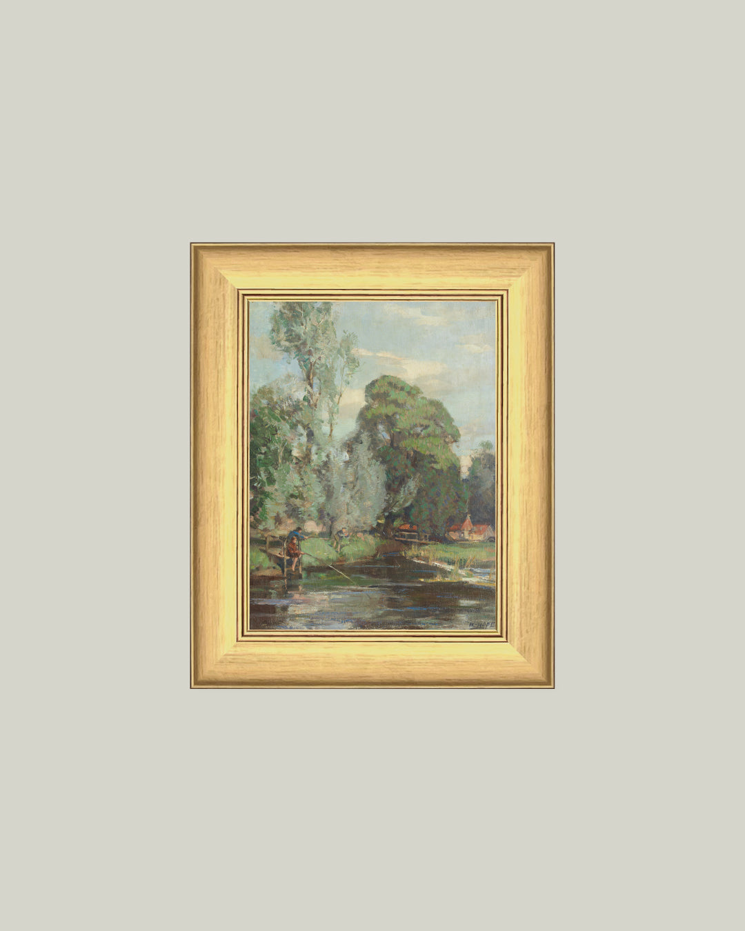 Fishing by a Riverside