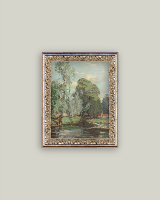 Fishing by a Riverside