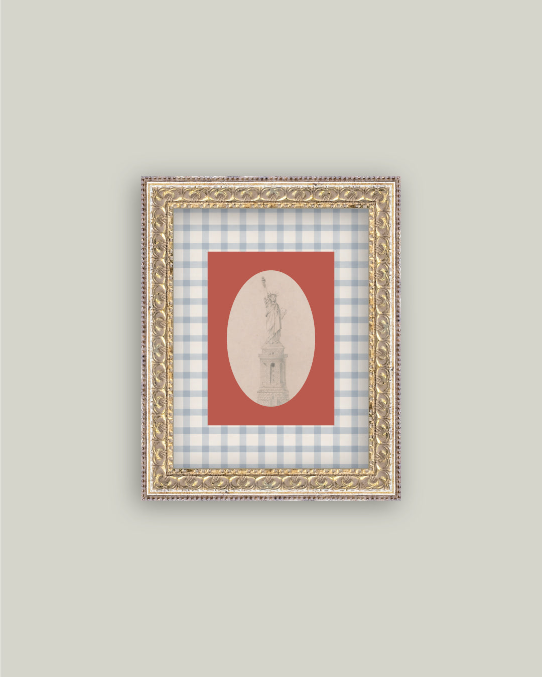 Gingham Statue Of Liberty
