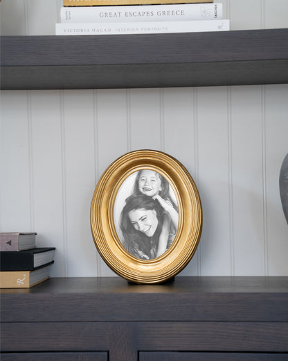 Gold Oval Photo Frame