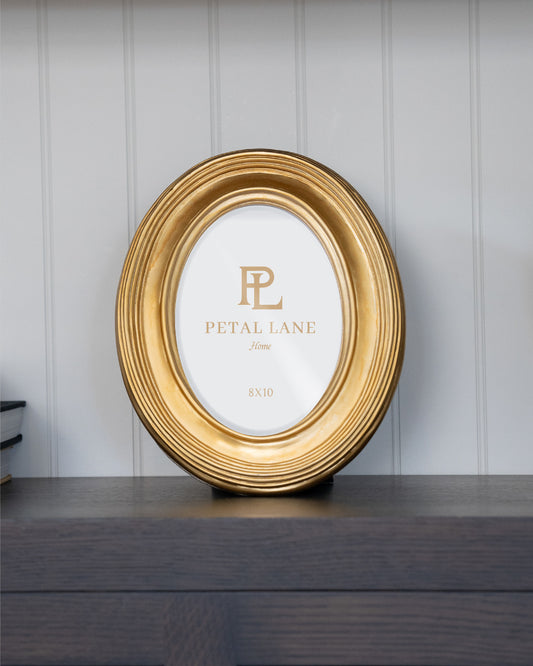 Gold Oval Photo Frame