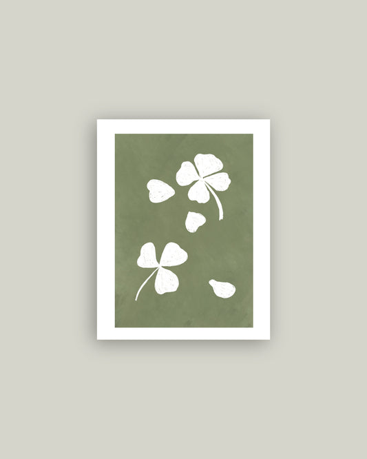 Green Clovers Artist Board