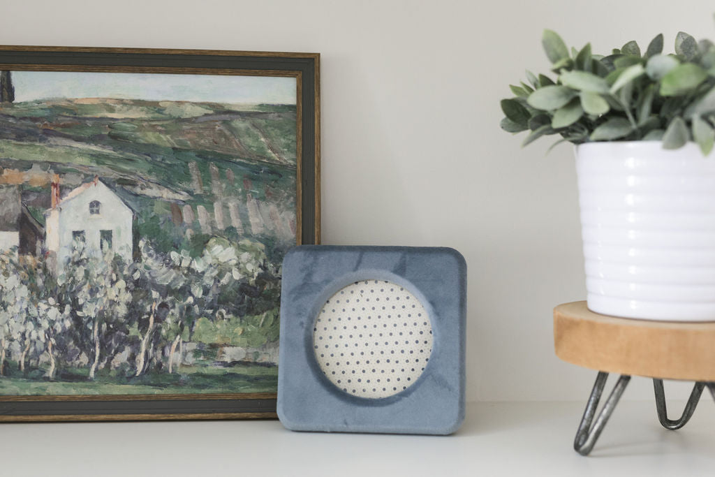 Slate Blue Velvet Photo Frame 4X4