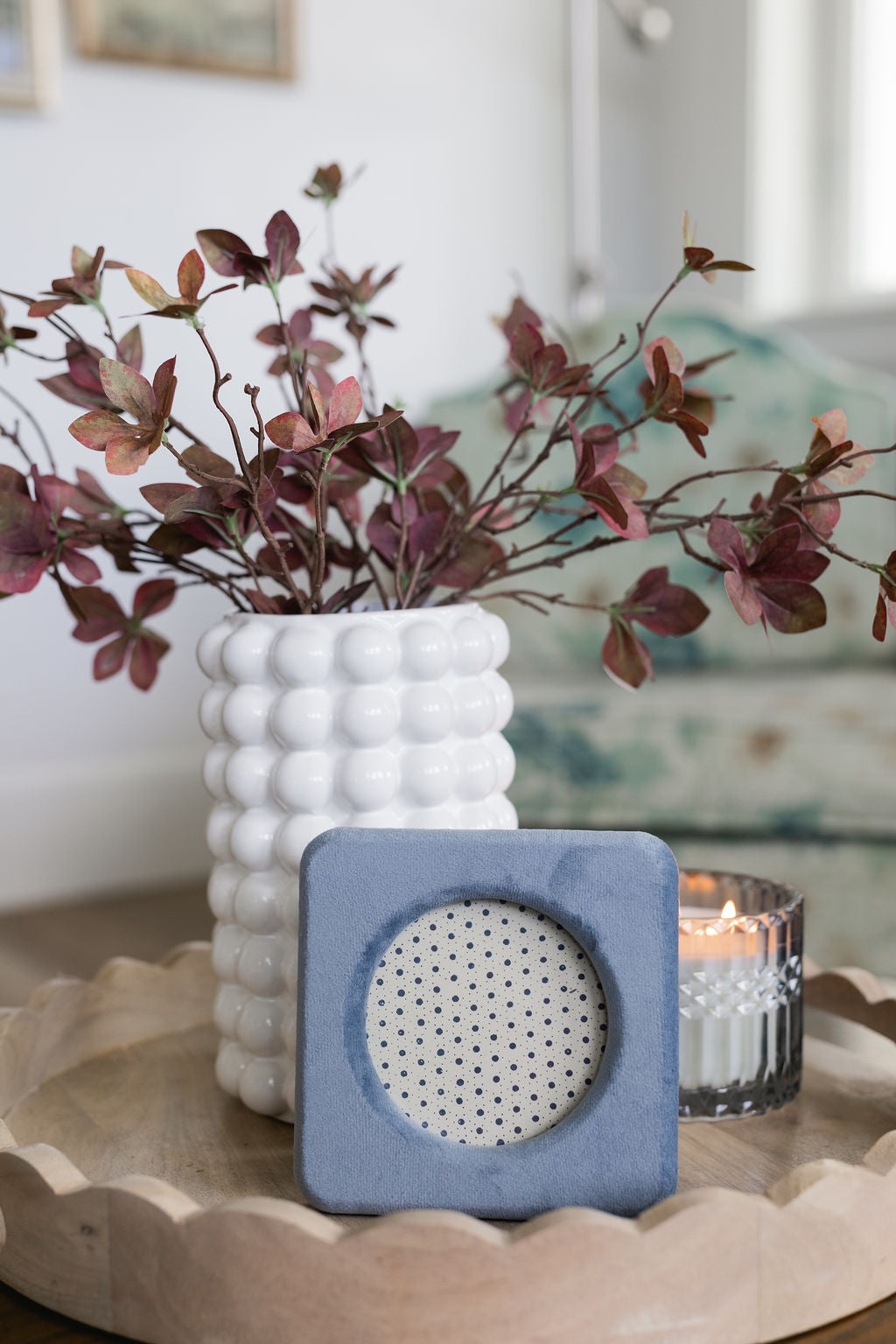 Slate Blue Velvet Photo Frame 4X4