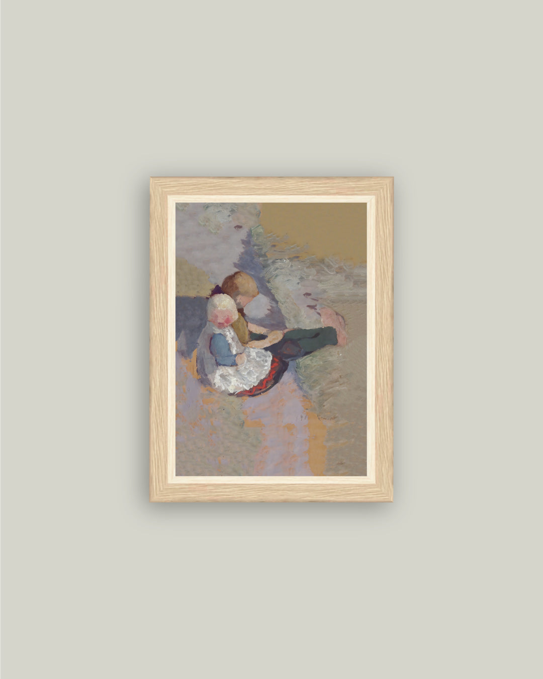 Children Sitting at the Meadow