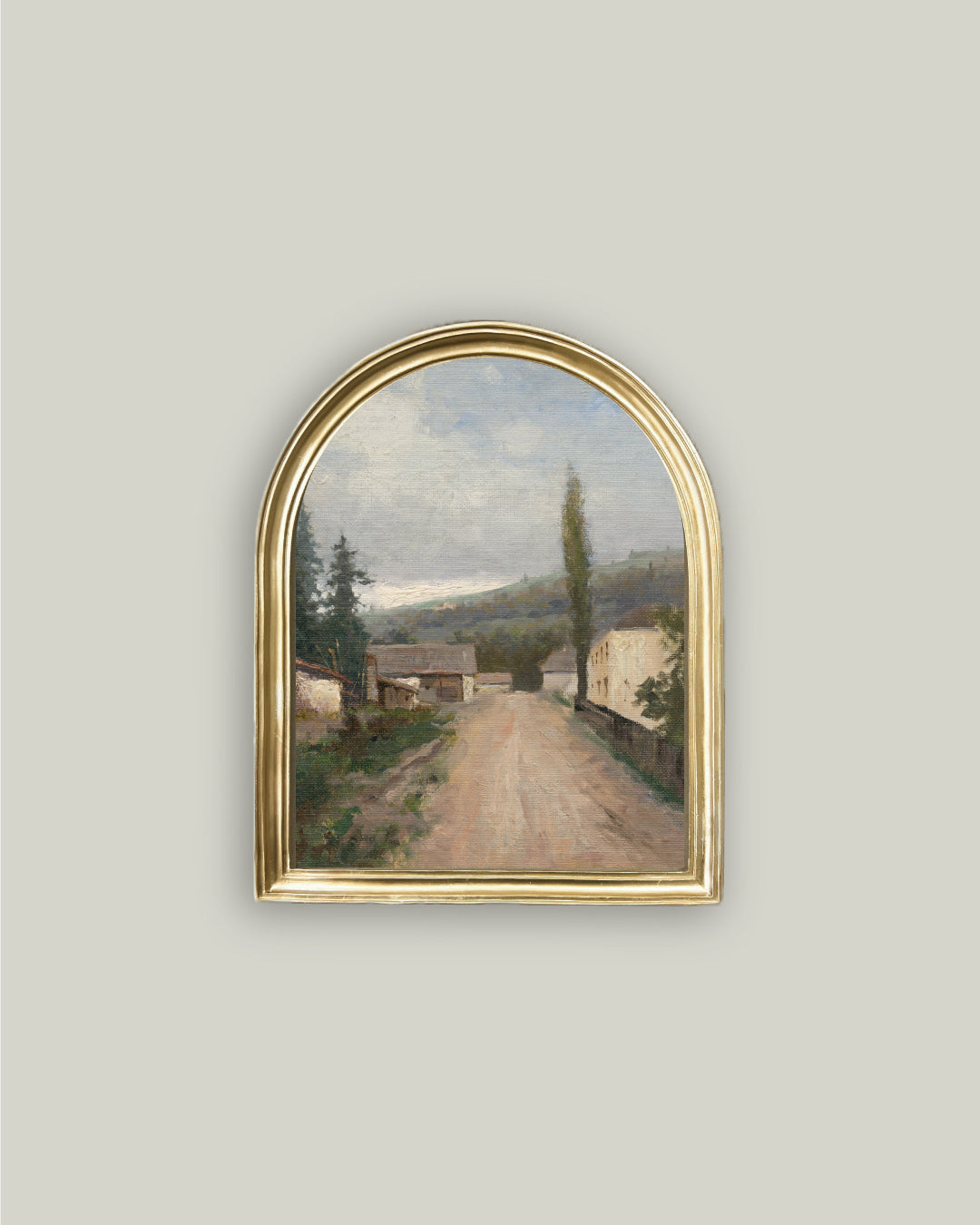Slovak Village in Arched Frame