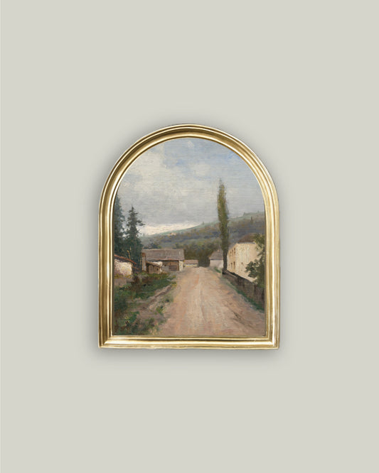 Slovak Village in Arched Frame