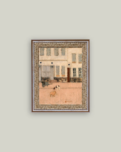 Two Dogs in Deserted Street